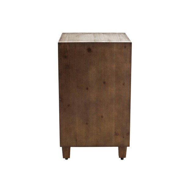 Sawyer 3 Drawer Cabinet Brown Adore Decor