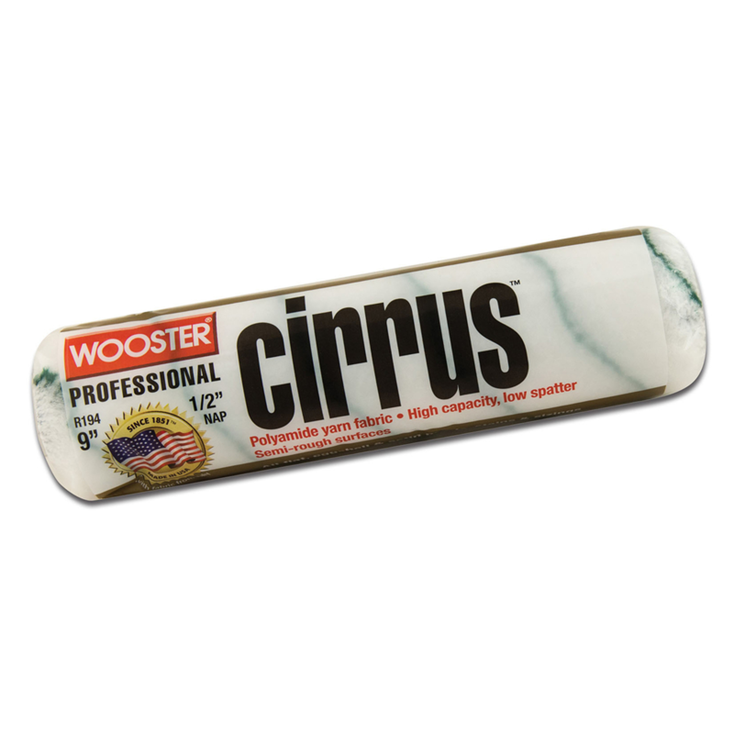 Wooster Cirrus Yarn 9 in. W X 1/2 in. Regular Paint Roller Cover 1 pk