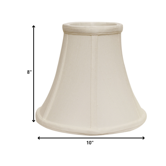 HomeRoots 469590 10 in. White Premium Bell Monay Shantung Lampshade