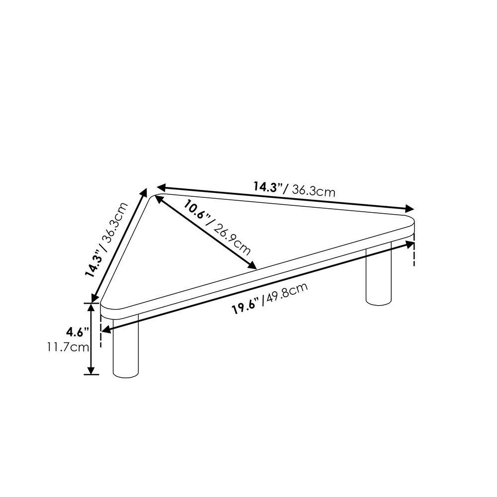 Furinno Turn-N-Tube 4.61 in. H AmericanoChrome Corner Monitor Riser Stand 18133AMSS