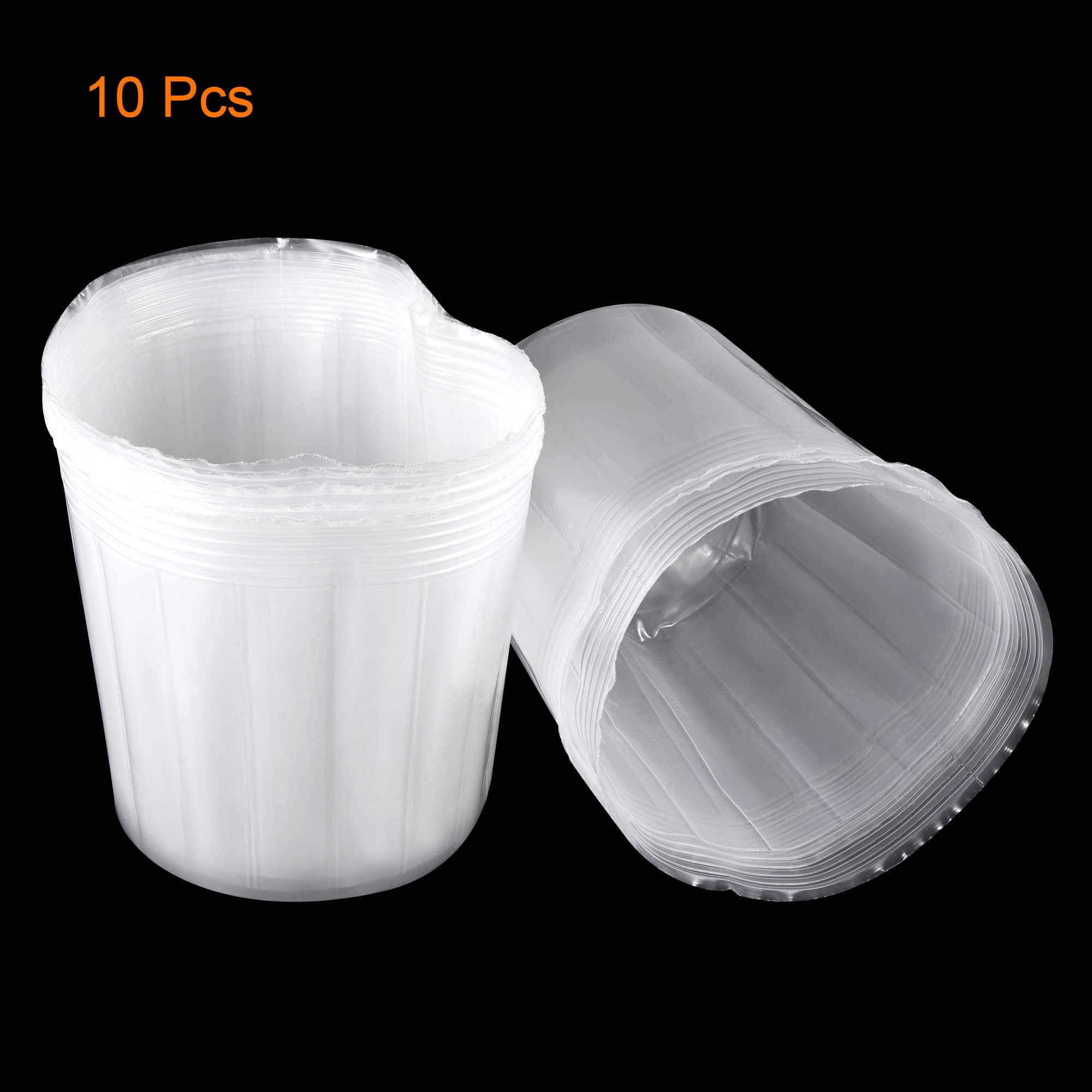 Uxcell 6.5'' Plastic Plant Nursery Pots Flower Starting Container, Clear 10 Pack