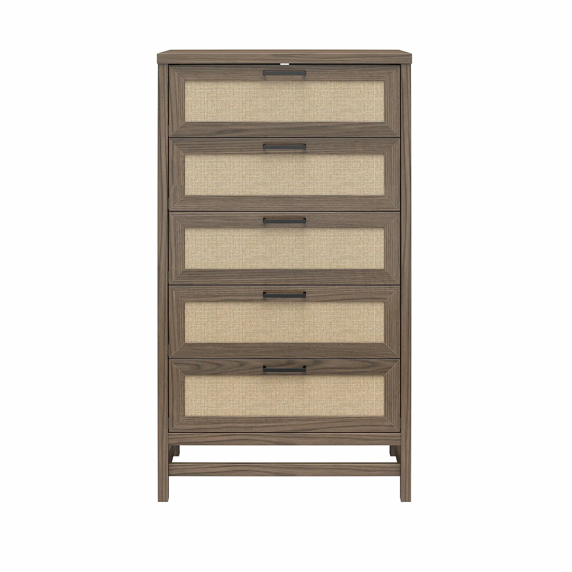 Lennon Brown Five Drawer Chest of Drawers