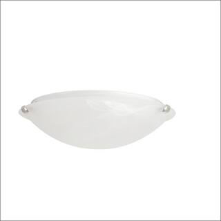 Hampton Bay Chalene 15 in. 1-Light Pewter Clip Integrated LED Flush Mount 37737-LED-HBU