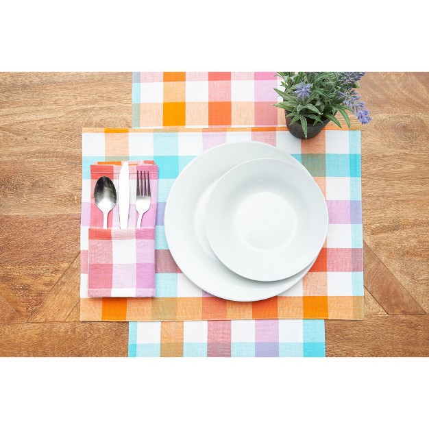 C amp f Home Cabana Plaid Gingham Check Placemat Set Of 6