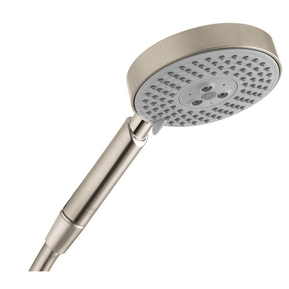 Hansgrohe Raindance S 120 3-Spray Patterns 4.5 in. Wall Mounted Handheld Shower Head in Brushed Nickel 28514821