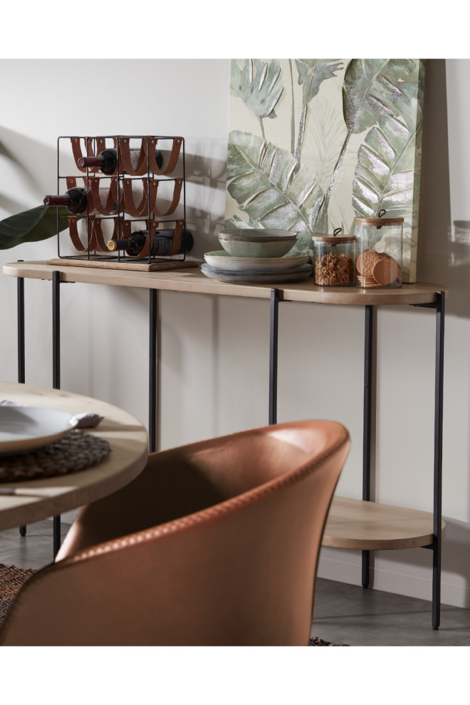 Mango Wooden Console Table  La Forma Palmia   Industrial   Console Tables   by Oroa   Distinctive Furniture  Houzz