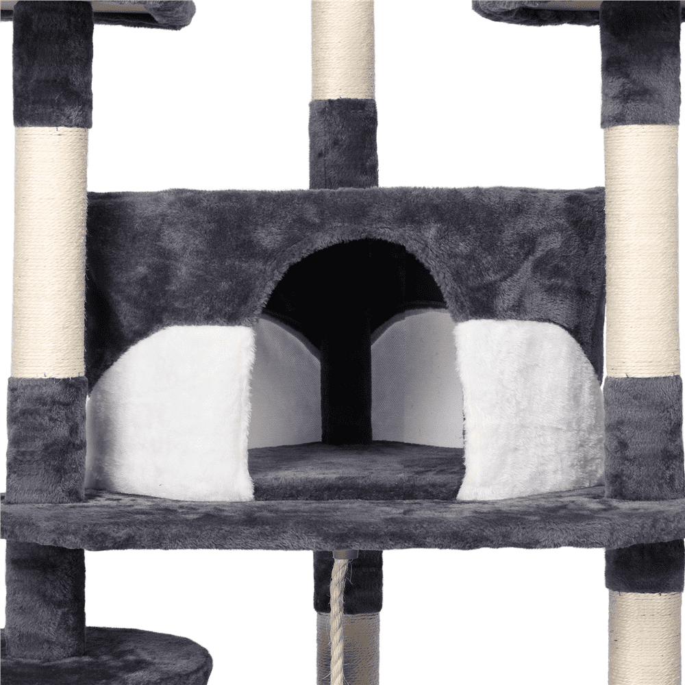 Yaheetech 79''Large Cat Tree Tower Condo Scratching Post Pet Play House