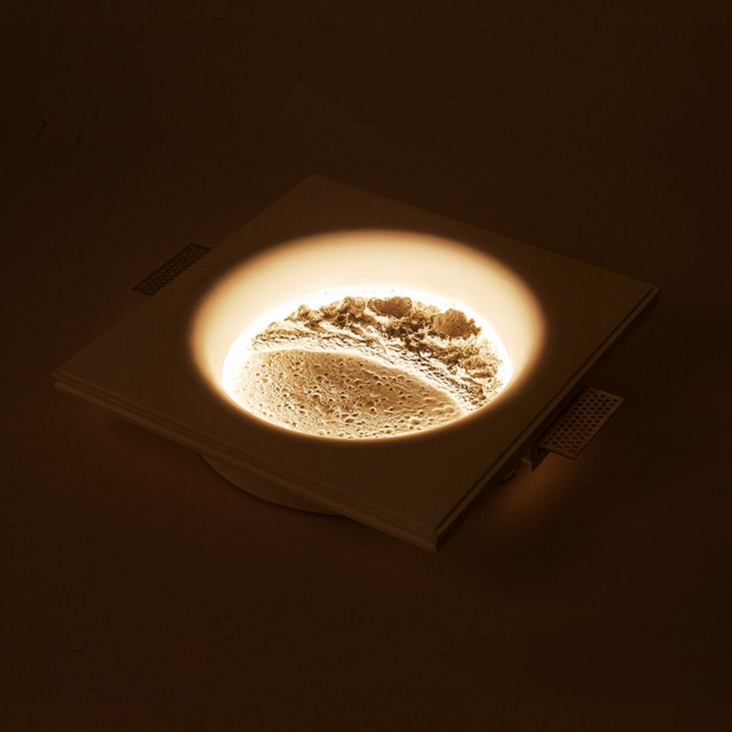 Gypsum Moon Wall Lamp