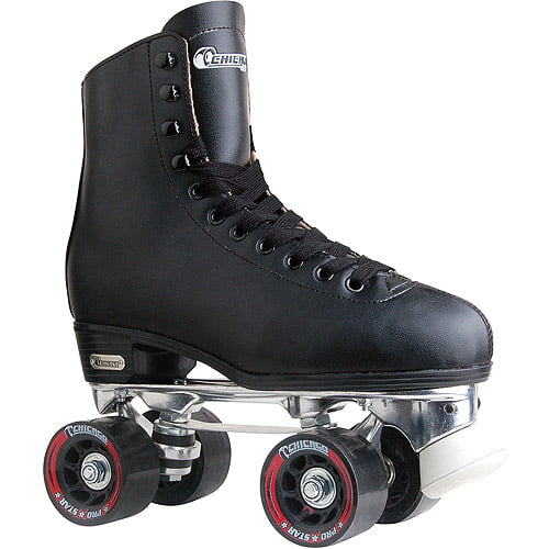 Chicago Skates Men's Deluxe Quad Black Classic Rink Roller Skates， Size 6