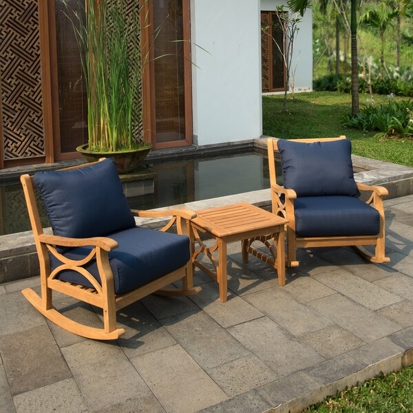 Cambridge Casual Lowell 3Piece Teak Patio Chat Set