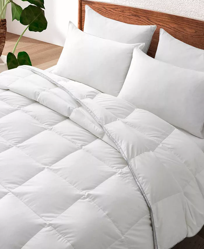 UNIKOME Medium Weight Extra Soft Goose Feather Fiber Comforter， Twin