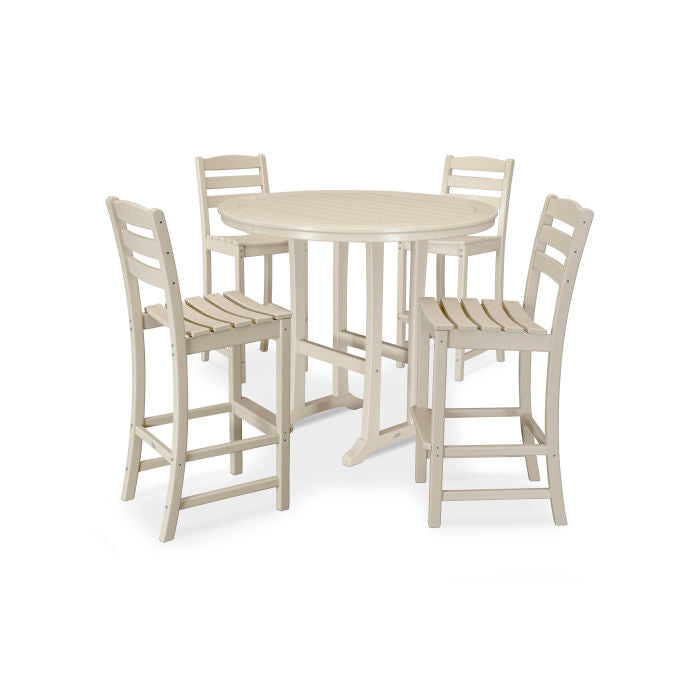 Polywood La Casa Café 5-Piece Side Chair Bar Dining Set PWS307-1