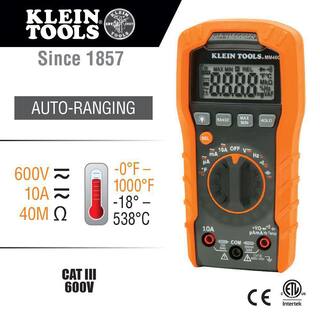 Klein Tools 600V Auto Ranging Digital Multimeter MM400