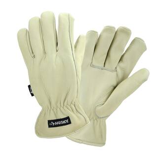 Husky Large Grain Cowhide Water Resistant Leather Work Glove HK86009-LCC6