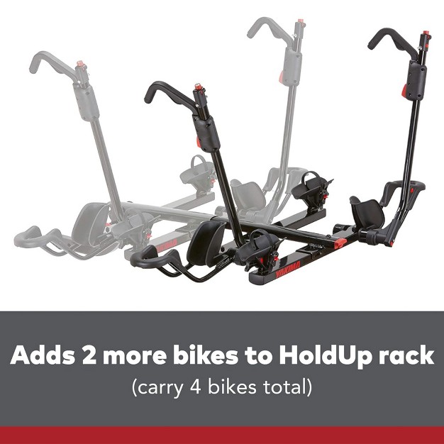 Yakima Holdup Plus 2 Hitch Bike Rack Tilting Extension With Strongarm Design And Side To Side Adjustability For Doubling Bicycle Capacity Black