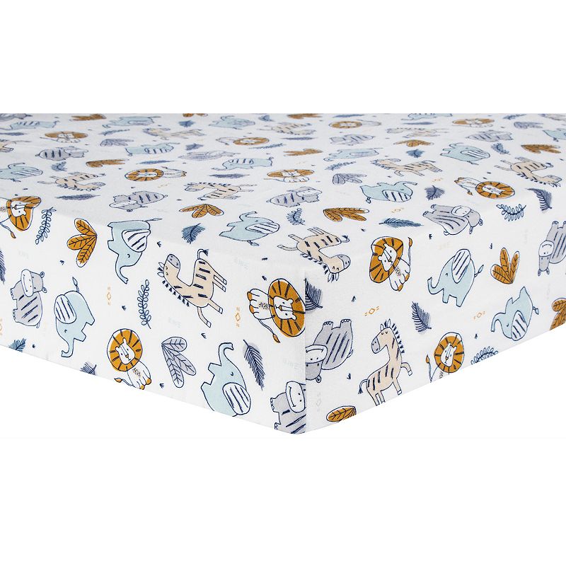 Trend Lab Zambia Deluxe Flannel Fitted Crib Sheet