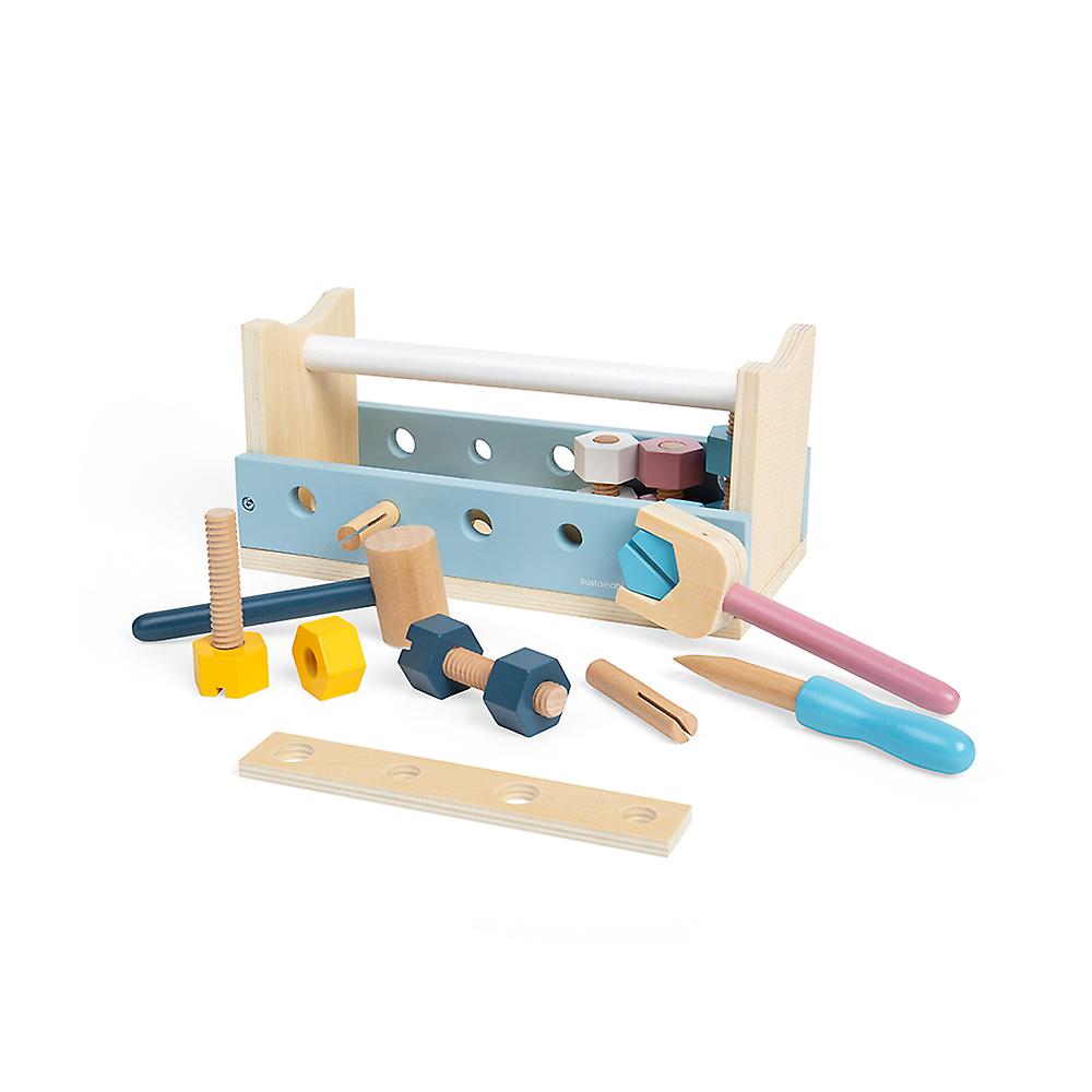 Bigjigs Toys FSC Certified Activity Workbench with Wooden Tools for 12 Months +