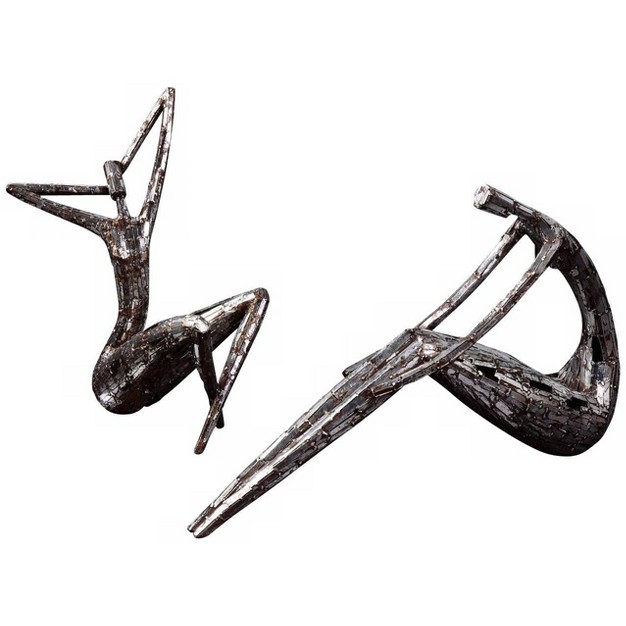 High Abstract Tabletop Sculptures Set Of 2