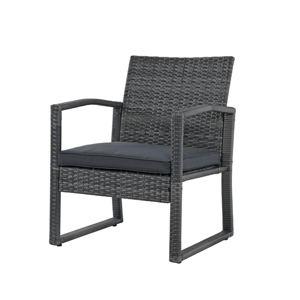 Steel/ Resin Wicker 4 piece Outdoor Patio Seating Set with Coffee Table