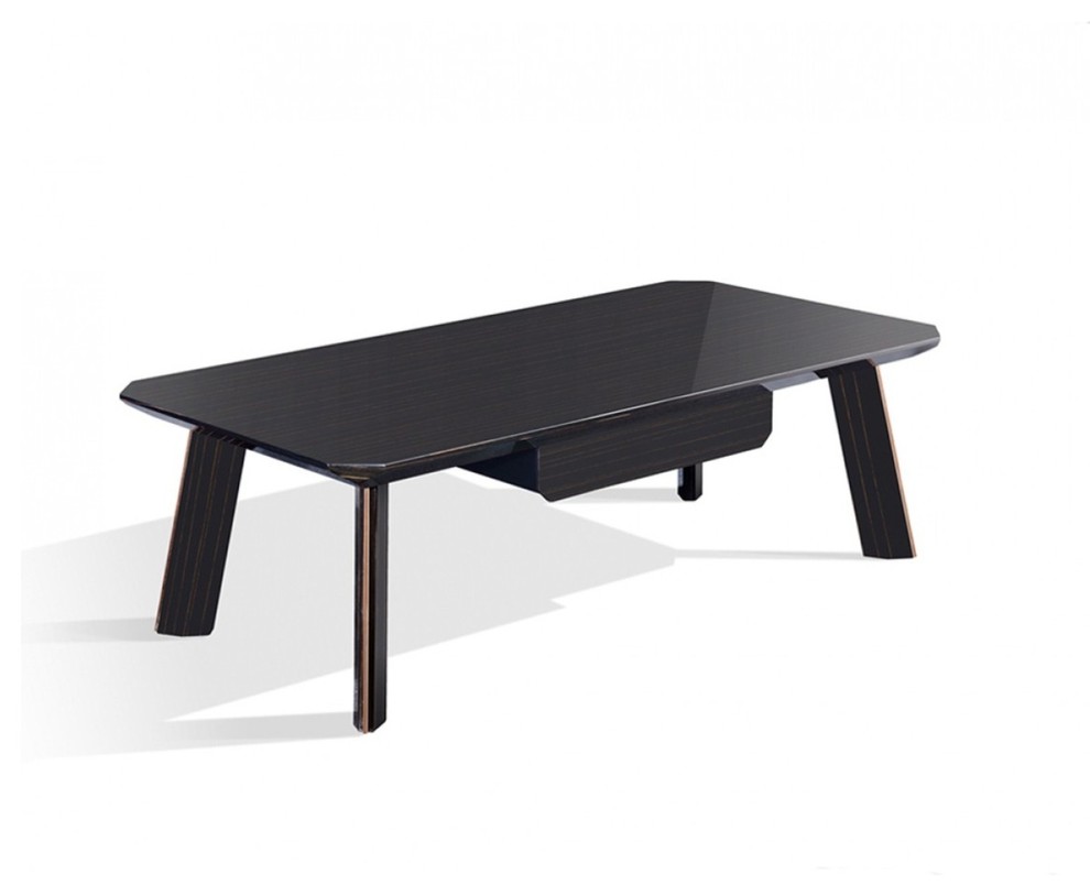 Modrest Chadwick Ebony and Rosegold Coffee Table   Midcentury   Coffee Tables   by Vig Furniture Inc.  Houzz