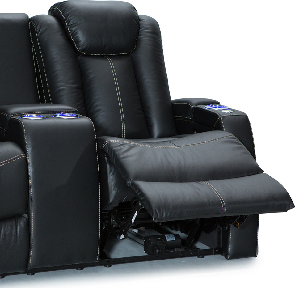 Seatcraft Omega Home Theater Seating Sofa Power Recline Powered Headrests   Transitional   Theater Seating   by Stargate Cinema  Houzz