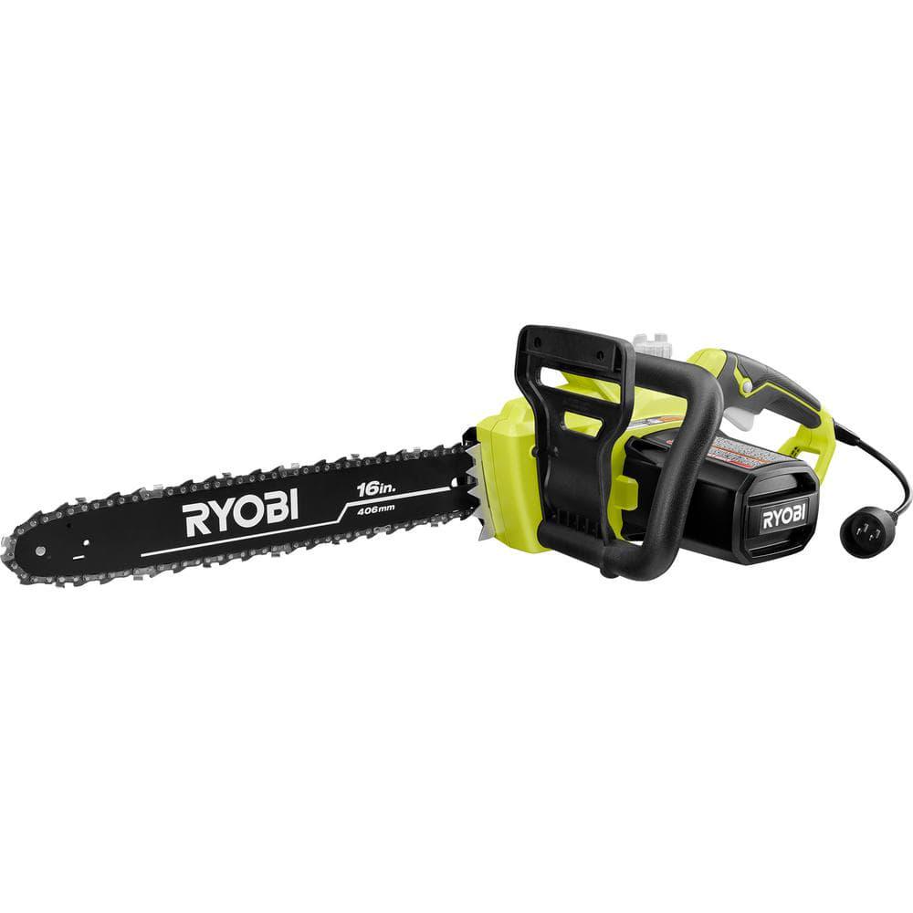 RYOBI 16 in 13 Amp Electric Chainsaw and 6 Amp Pole Saw