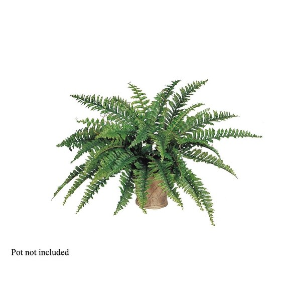 Green Enchantment Boston Fern: 34Inch Faux Silk Plant with 50 Fronds，Resilient to Sunlight