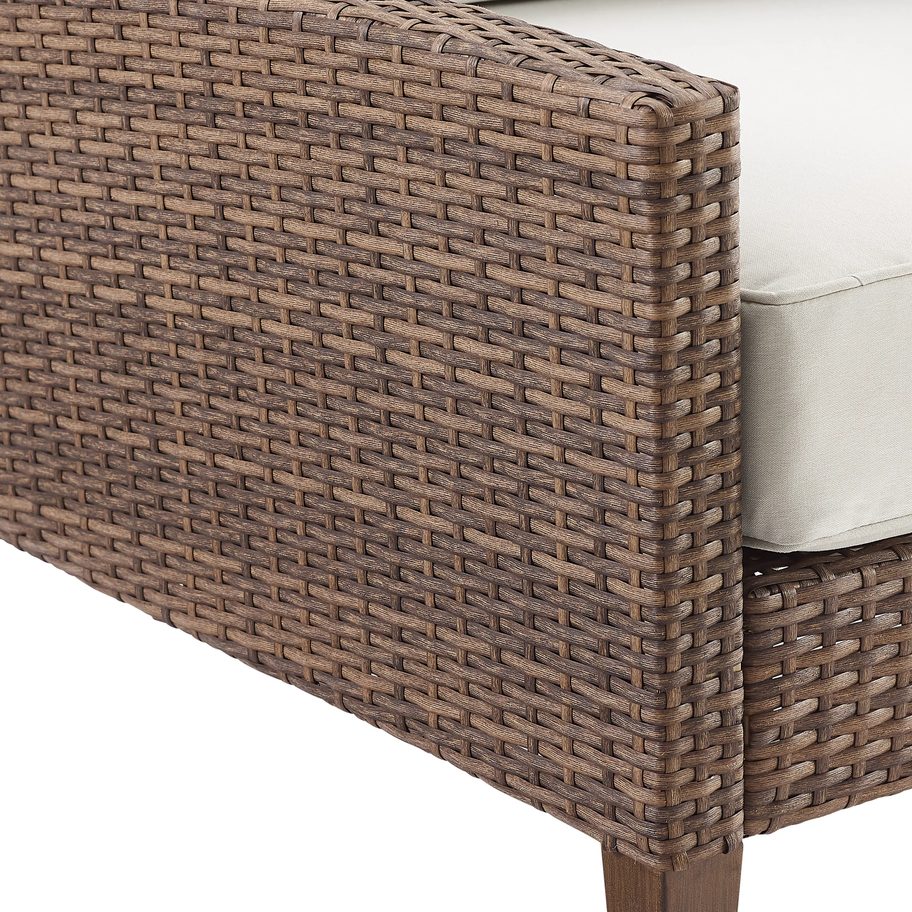 Capella Brown Wicker Patio Armchairs， Set of 2