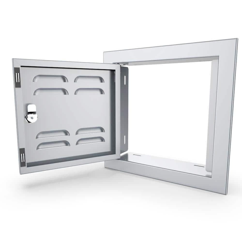 Sunstone Signature Series 12 in. x 12 in. 304 Stainless Steel Left Swing Vented Door BA-VSDL12