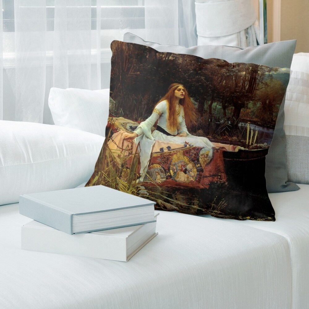 Porch   Den John William Waterhouse 'The Lady of Shalott' Throw Pillow