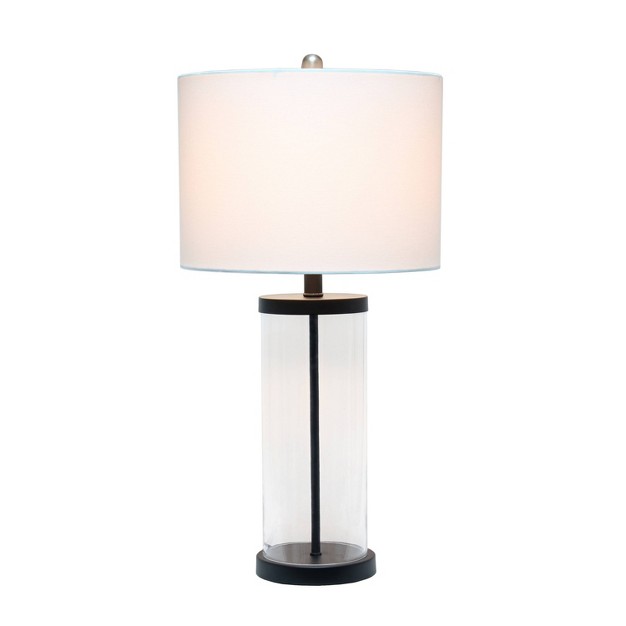 Entrapped Glass Table Lamp With Fabric Shade Lalia Home