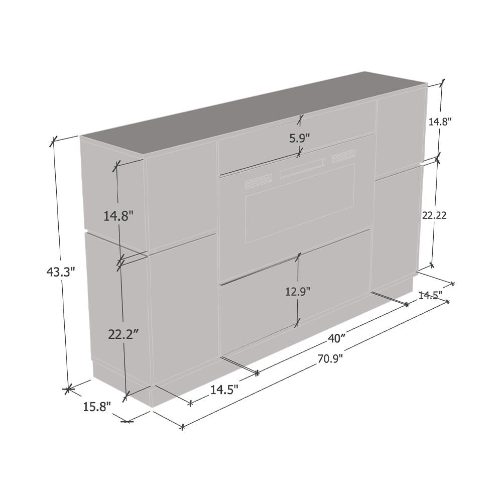 Odessa BL EF Fireplace Sideboard