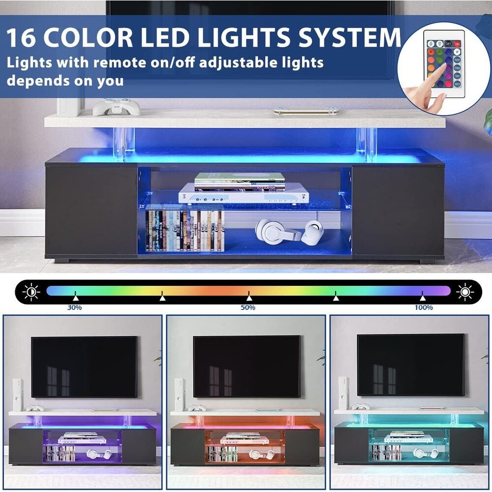 TV Stand for 60 Inch TV LED Gaming Entertainment Center Media Storage Console Table   51.18\