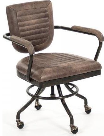 Arm Chair PETRA Ebony Chocolate Black Brown Iron Leather Tabac   Industrial   Armchairs And Accent Chairs   by EuroLuxHome  Houzz