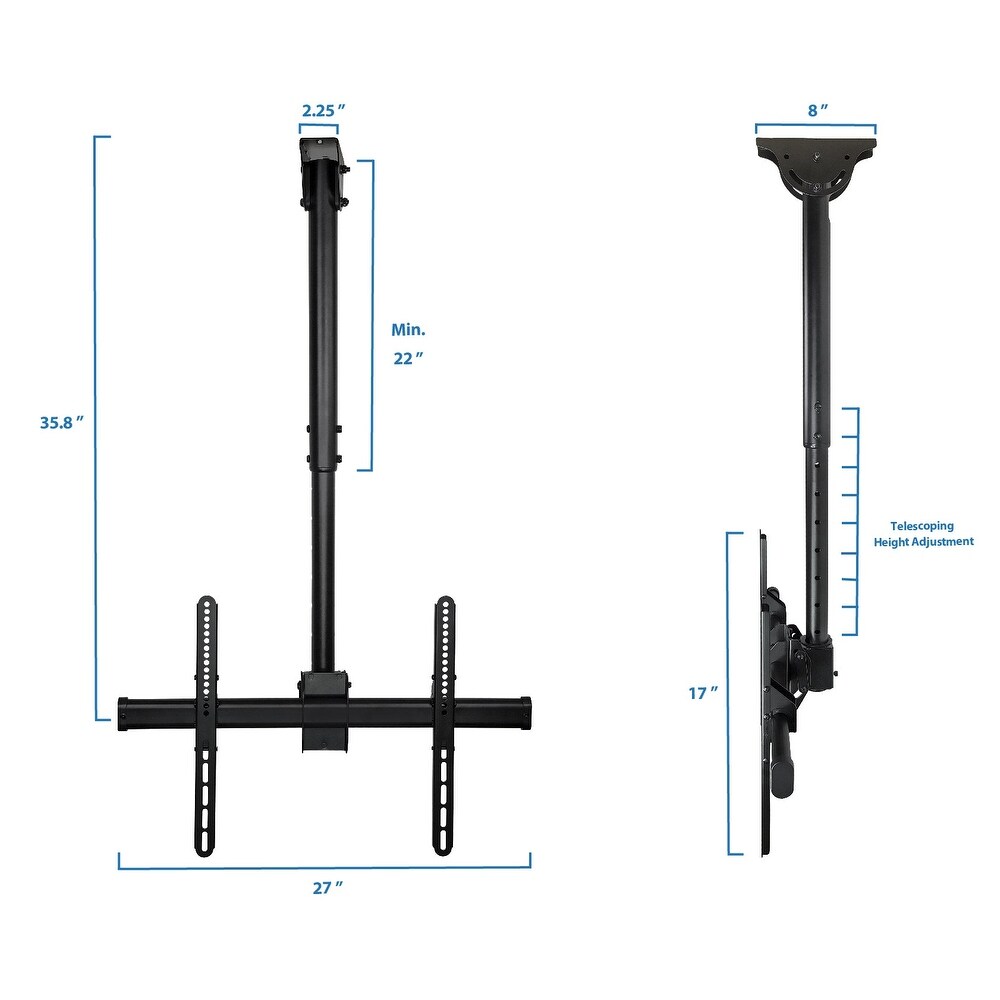 Mount It! Full Motion Ceiling TV Mount  Fits 40 75 Inch TVs