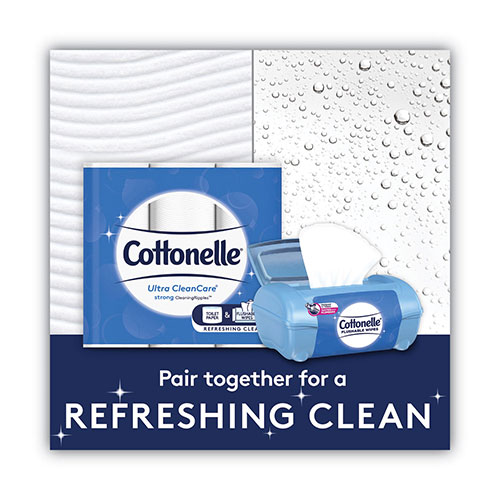 Kimberly-Clark Cottonelleandreg; Fresh Care Flushable Cleansing Cloths | 1-Ply， 3.75 x 5.5， White， 42