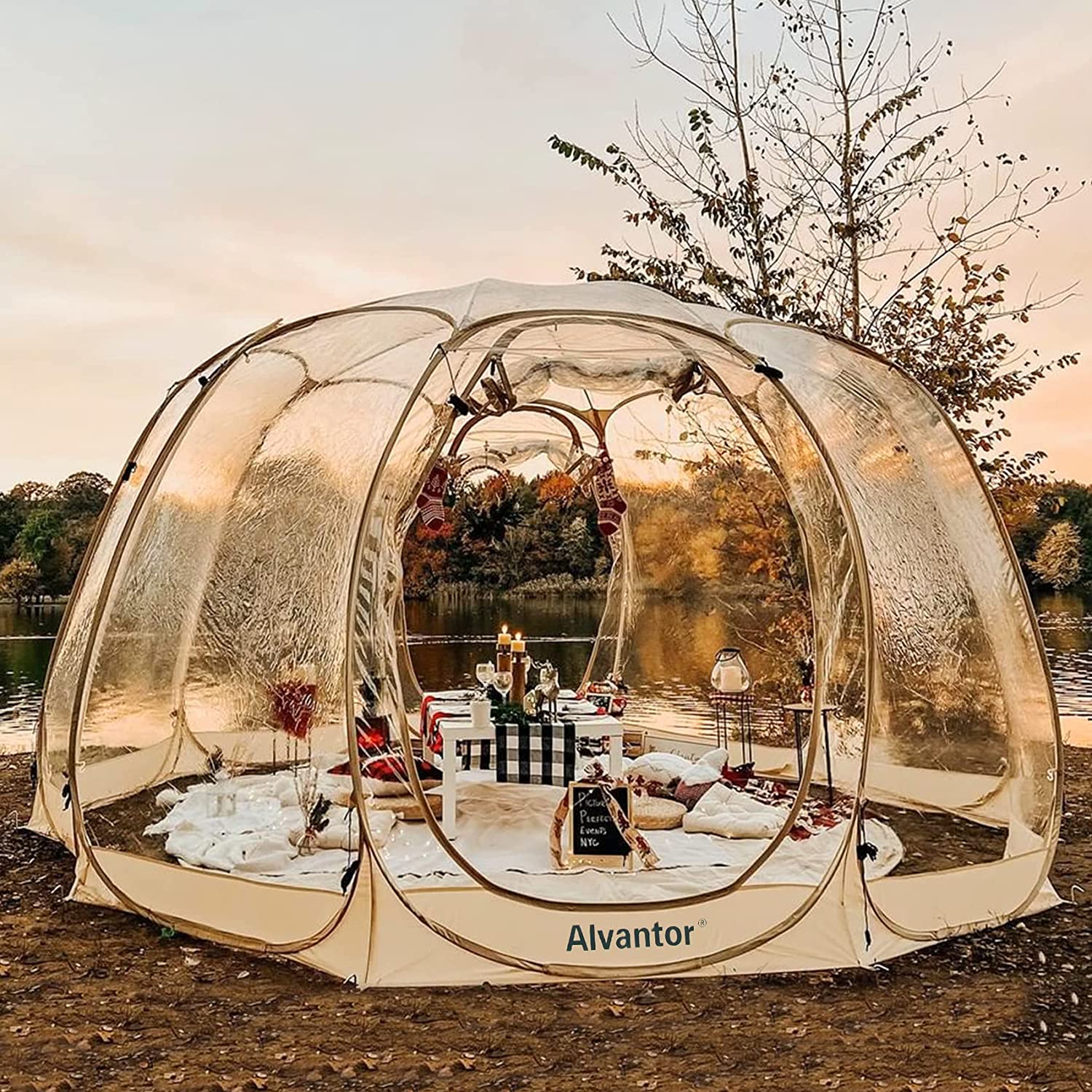 Alvantor Bubble Tent Pop Up Gazebo, 8-10 Person Igloo Dome Garden Patio Canopy Shelter