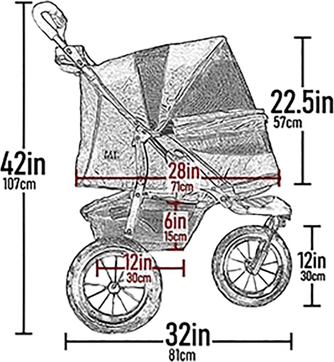 Pet Gear Jogger No-Zip Pet Stroller