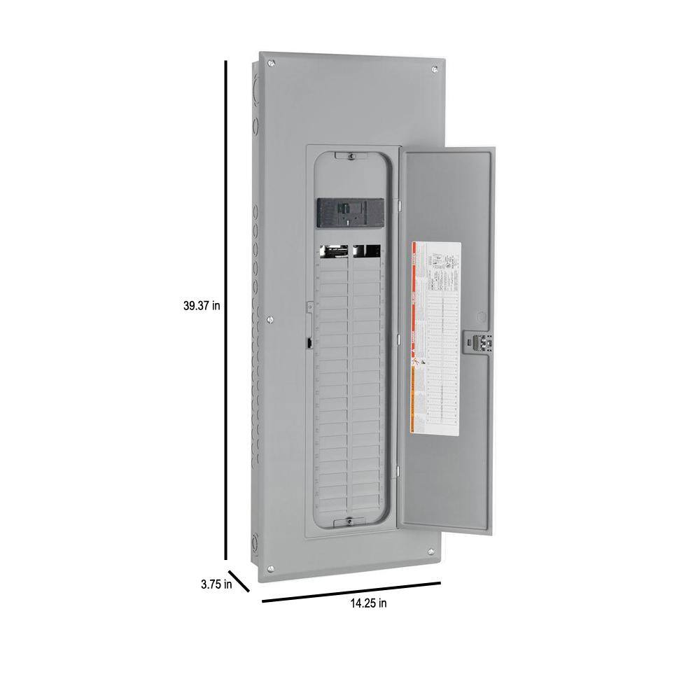 Square D Homeline 200 Amp 40-Space 80-Circuit Indoor Main Breaker Load Center with Cover HOM4080M200PC