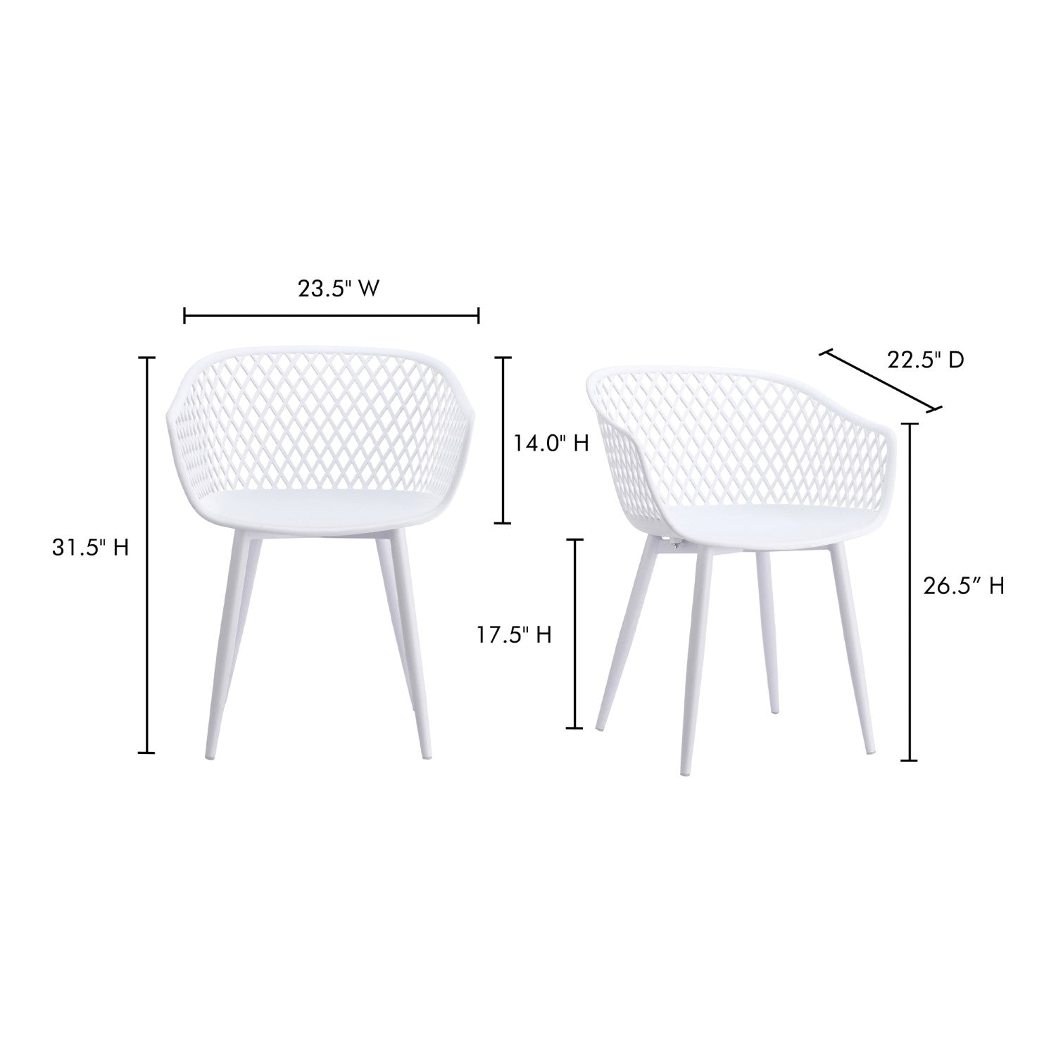 Piazza Dining Chair Set of 2