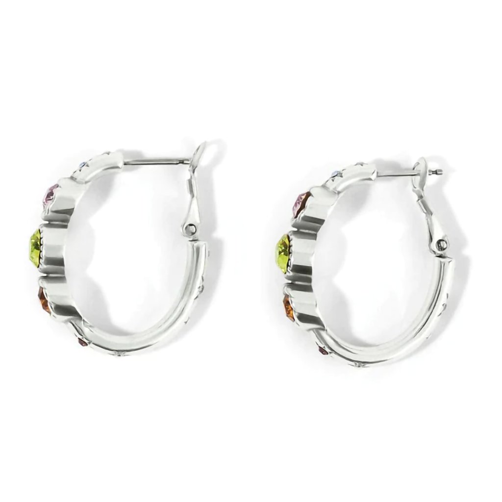 Brighton  Halo Gems Trio Hoop Earrings in Silver-Multi