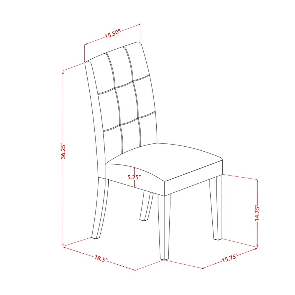 East West Furniture Dining Table Set Contains a Round Dining Table and Chairs  Linen White (Pieces Options)