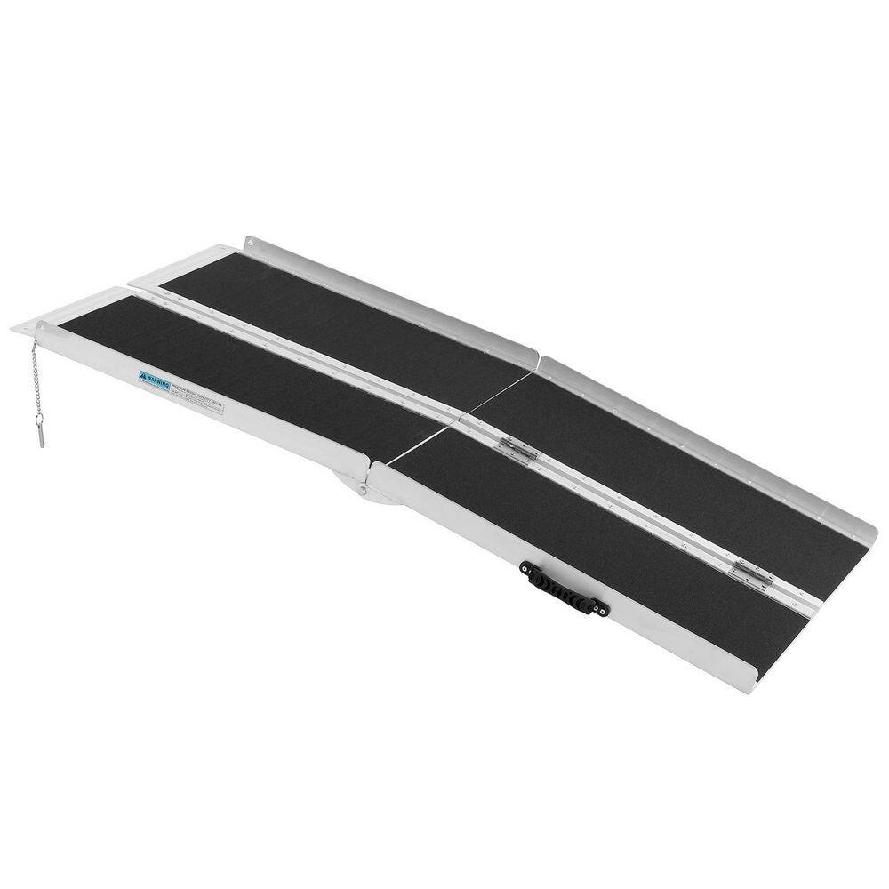 Karl home 5 ft. Non-Skid Aluminum Folding Ramp Suitable Compatible with Wheelchair Mobile Scooters Steps Home Stairs Doorways 736269392623