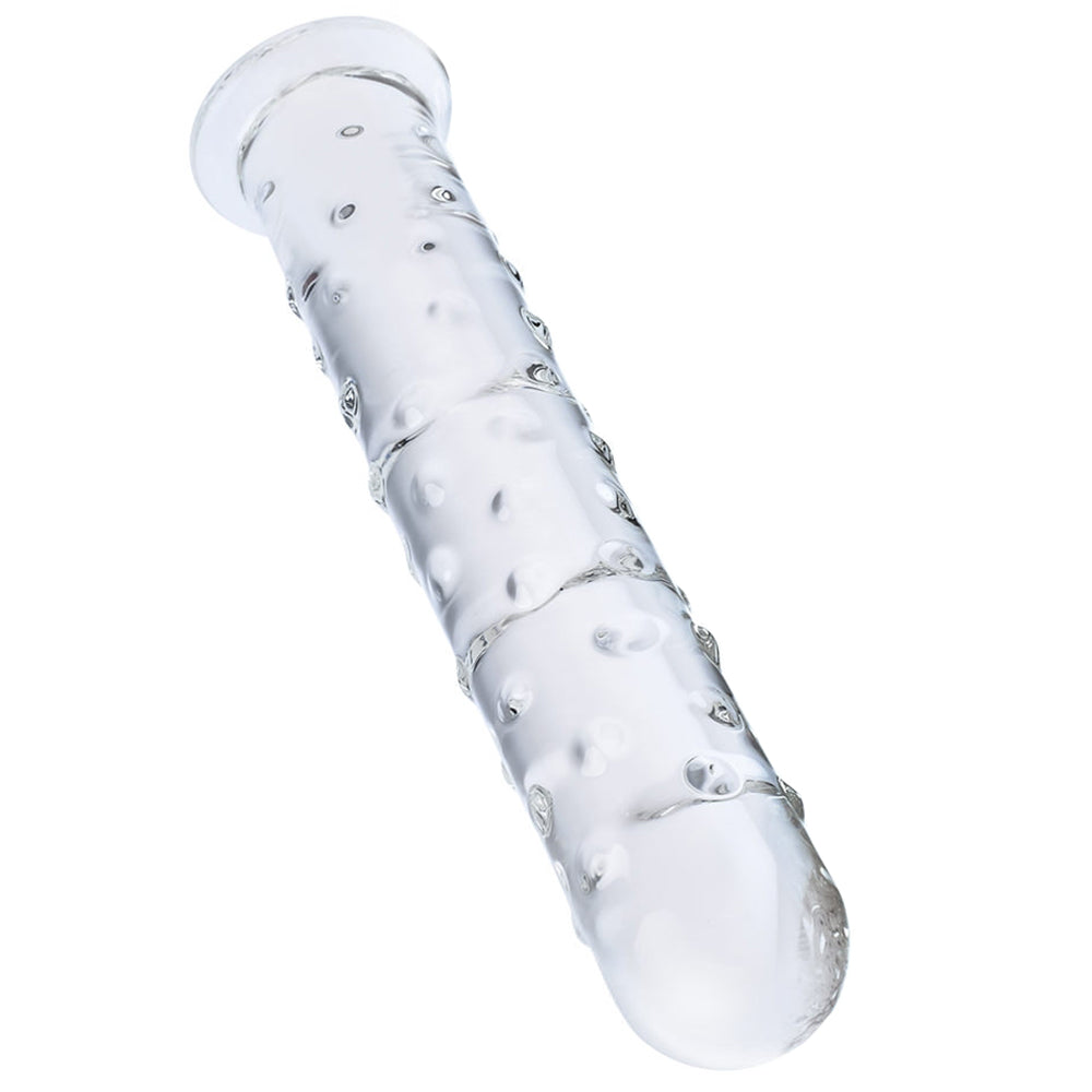 gläs 10 Inch Extra Large Nubbed Dildo