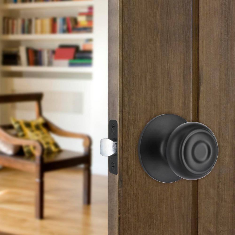 Defiant Hartford Matte Black HallCloset Door Knob Contractor Pack 32TGX930BD6