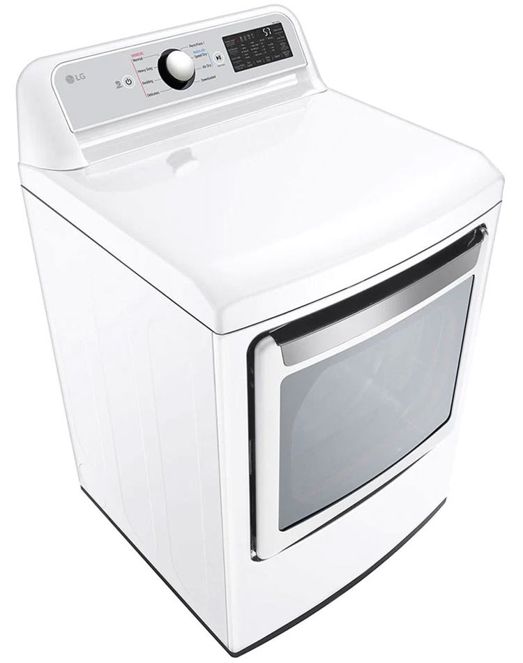 LG 7.3 Cu. Ft. White Electric Dryer With EasyLoad Door