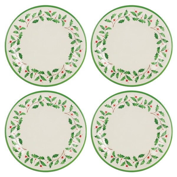 Lenox Holiday 4Piece Melamine Dinner Plate Set