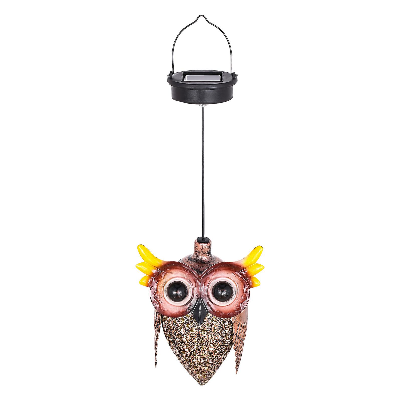 Tomfeel Owl Solar Lamp Hanging Solar Lights Metal Chandeliers Animal Garden Decoration Lights Home Atmospheric Lights Party Lights No.235483