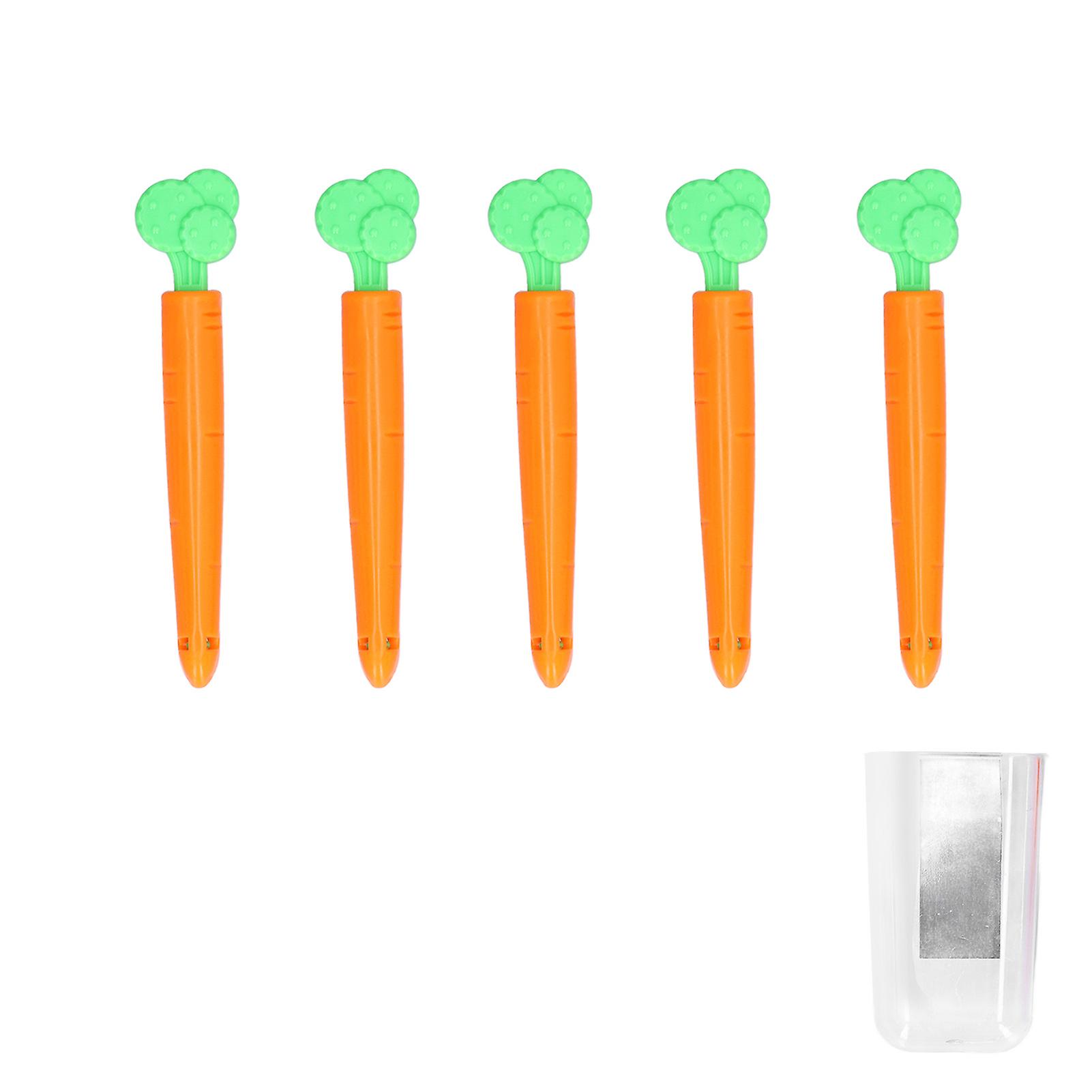 Sealing Clips Double Grooves Design Magnet Adsorption Simple Practical Carrot Appearance Bag Clips