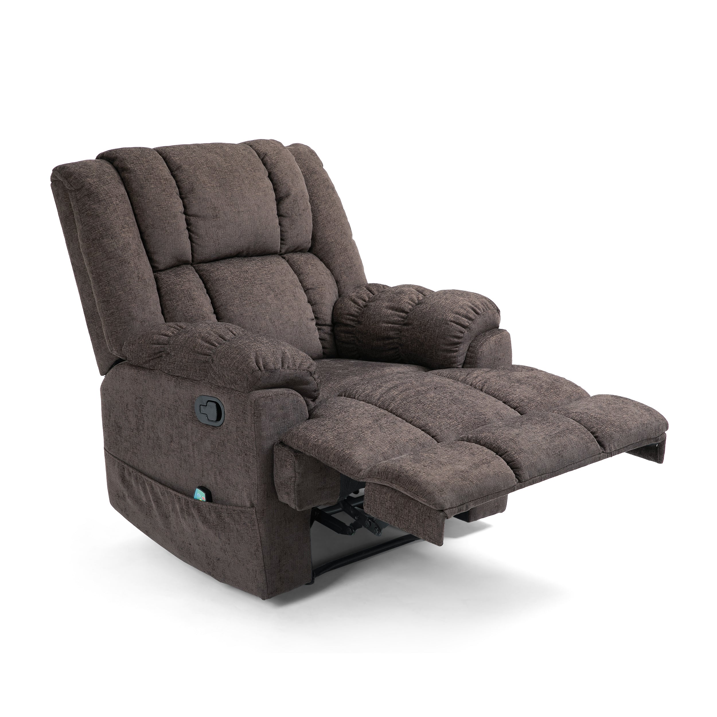 Siloam Contemporary Pillow Tufted Massage Recliner